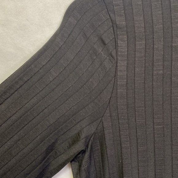 Eileen Fisher Ribbed Short Sleeve Crew Neck Dress - Picture 4 of 6